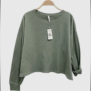 Green Cotton Long Sleeve